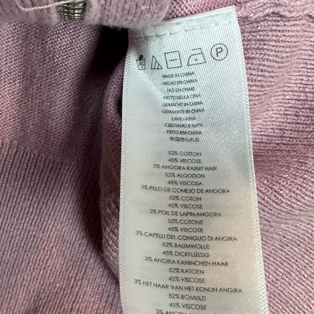Michael Michael Kors Lavender Zip Cardigan Sweater Women Sz L - Picture 4 of 5